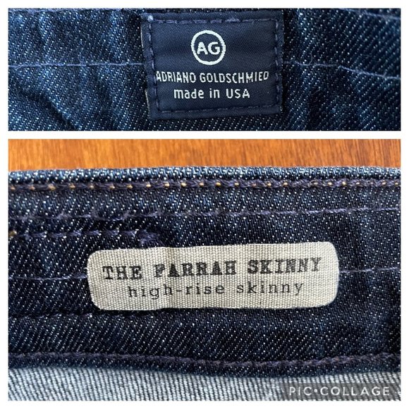 AG ADRIANO GOLDSCHMIED THE FARRRAH SKINNY Womens High Rise Skinny Blue Jeans siz - Picture 11 of 13